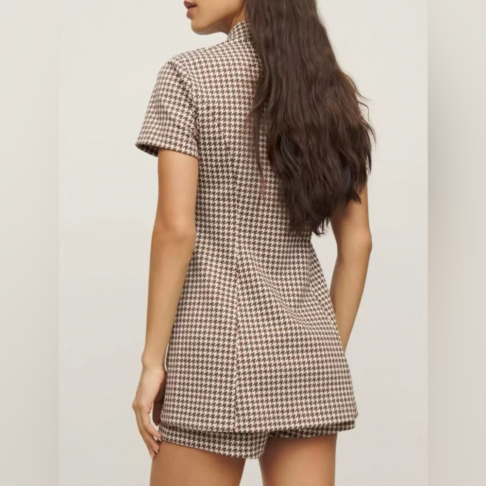 NEW Reformation Reiss Checked Button-Front Knit Two Pieces Set - Picture 3 of 11